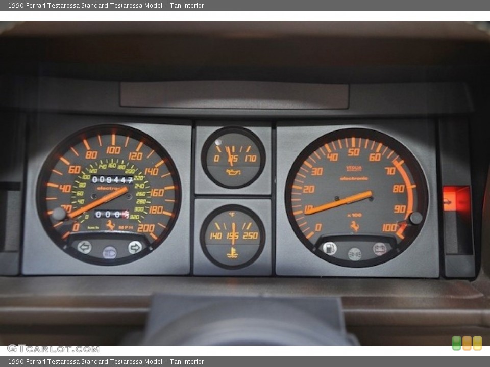 Tan Interior Gauges for the 1990 Ferrari Testarossa  #55061457