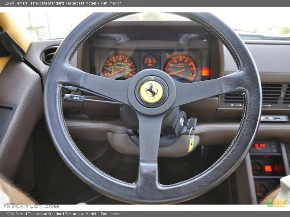 Tan Interior Steering Wheel for the 1990 Ferrari Testarossa  #55061466