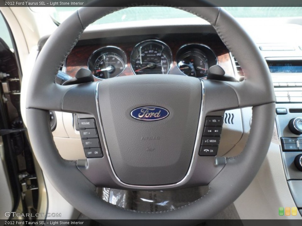 Light Stone Interior Steering Wheel for the 2012 Ford Taurus SEL #55061796