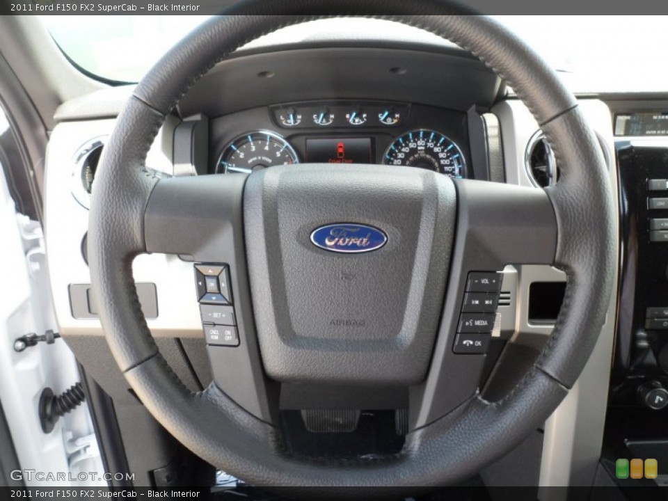 Black Interior Steering Wheel for the 2011 Ford F150 FX2 SuperCab #55062030