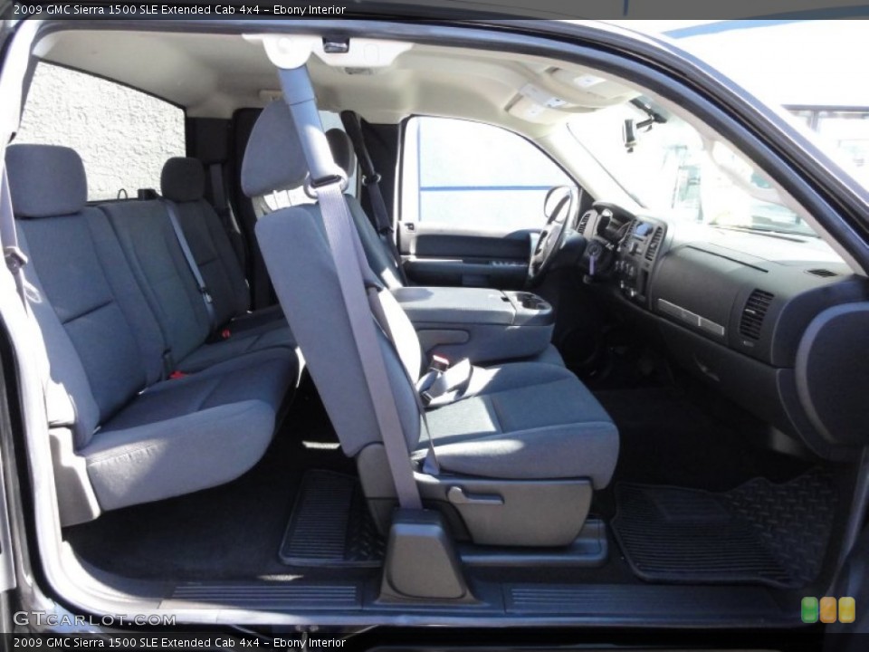 Ebony Interior Photo for the 2009 GMC Sierra 1500 SLE Extended Cab 4x4 #55062837