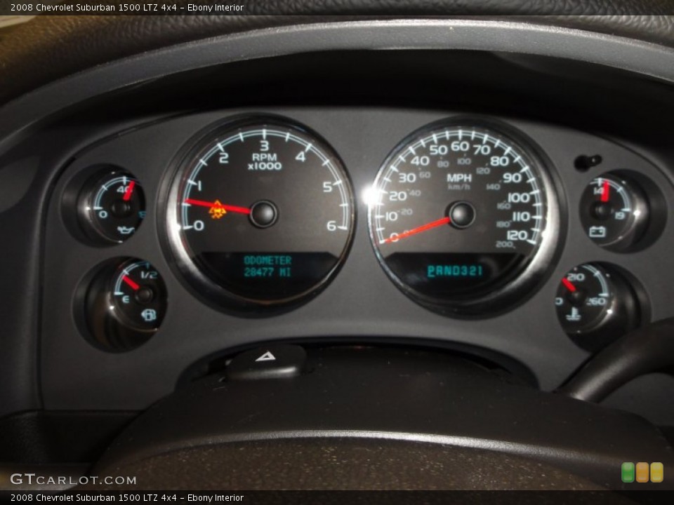 Ebony Interior Gauges for the 2008 Chevrolet Suburban 1500 LTZ 4x4 #55063119