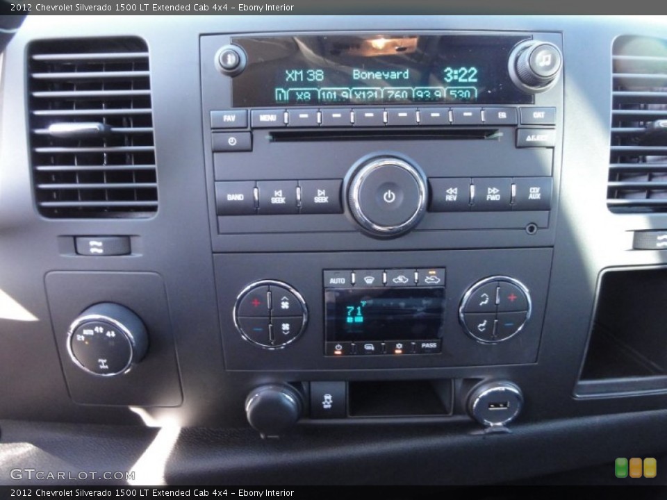 Ebony Interior Controls for the 2012 Chevrolet Silverado 1500 LT Extended Cab 4x4 #55063997