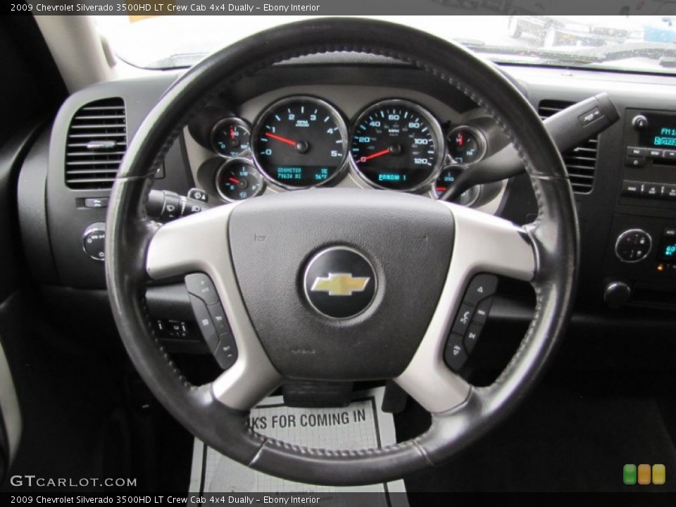 Ebony Interior Steering Wheel for the 2009 Chevrolet Silverado 3500HD LT Crew Cab 4x4 Dually #55066446