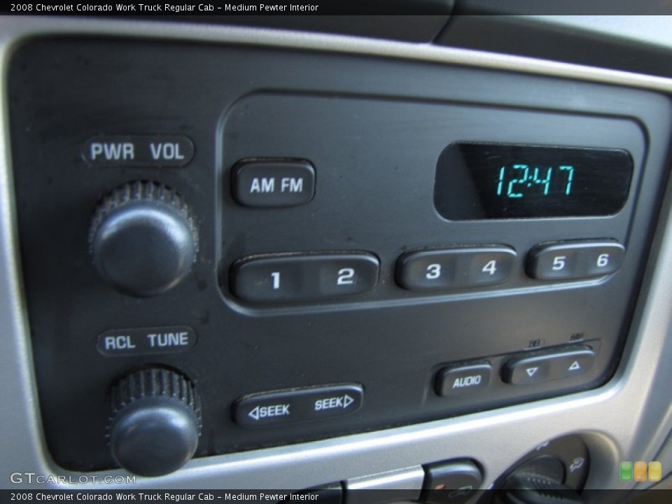 Medium Pewter Interior Audio System for the 2008 Chevrolet Colorado Work Truck Regular Cab #55067661