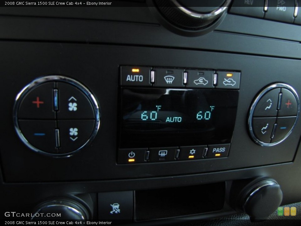 Ebony Interior Controls for the 2008 GMC Sierra 1500 SLE Crew Cab 4x4 #55068234