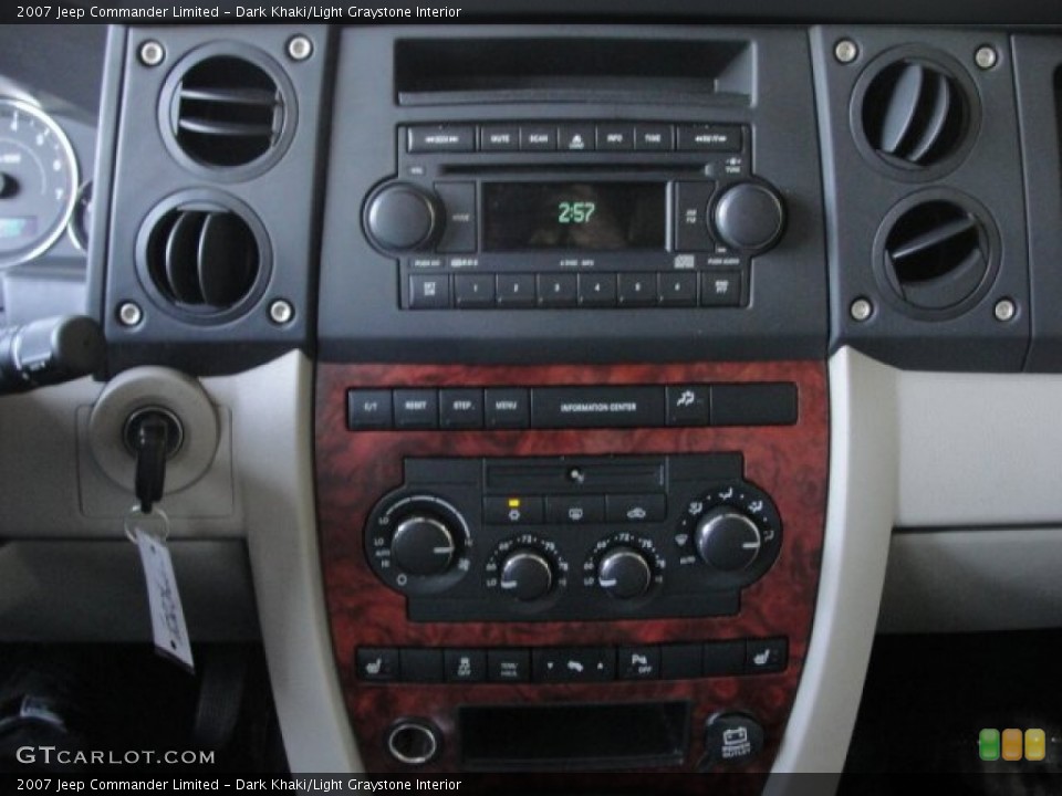 Dark Khaki/Light Graystone Interior Controls for the 2007 Jeep Commander Limited #55068813