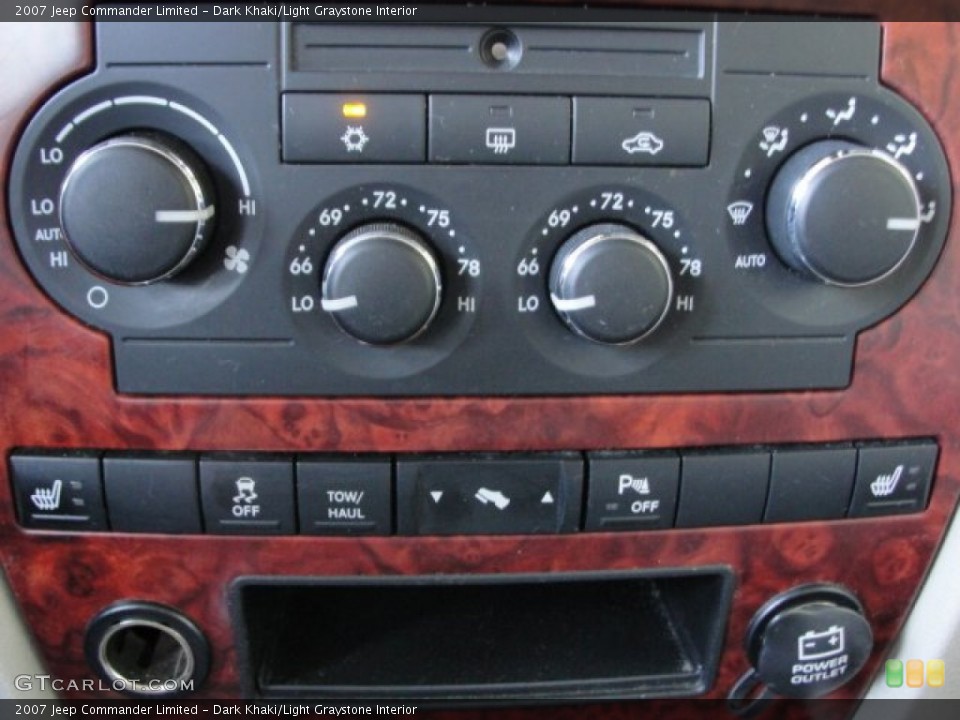 Dark Khaki/Light Graystone Interior Controls for the 2007 Jeep Commander Limited #55068819