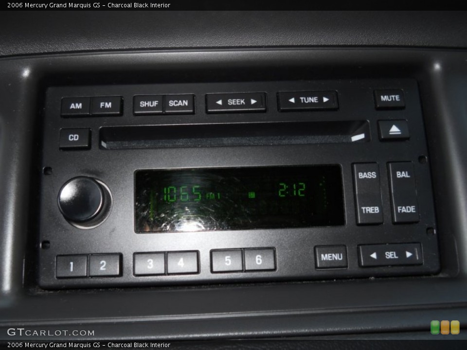 Charcoal Black Interior Audio System for the 2006 Mercury Grand Marquis GS #55070133