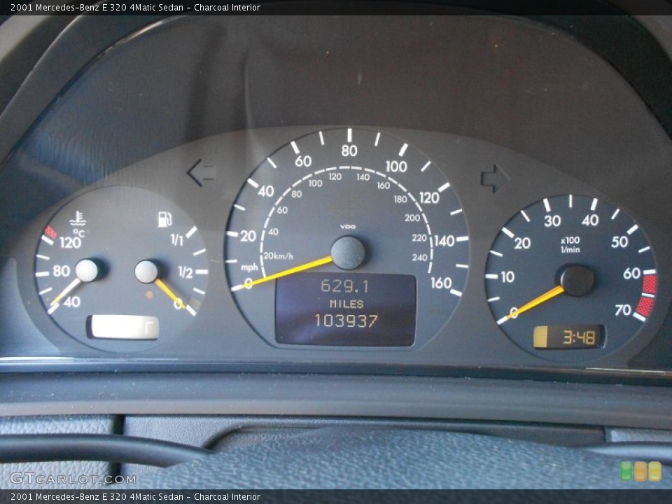 Charcoal Interior Gauges for the 2001 Mercedes-Benz E 320 4Matic Sedan #55073806