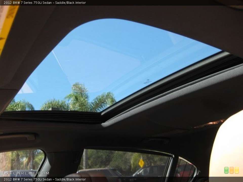 Saddle/Black Interior Sunroof for the 2012 BMW 7 Series 750Li Sedan #55076281