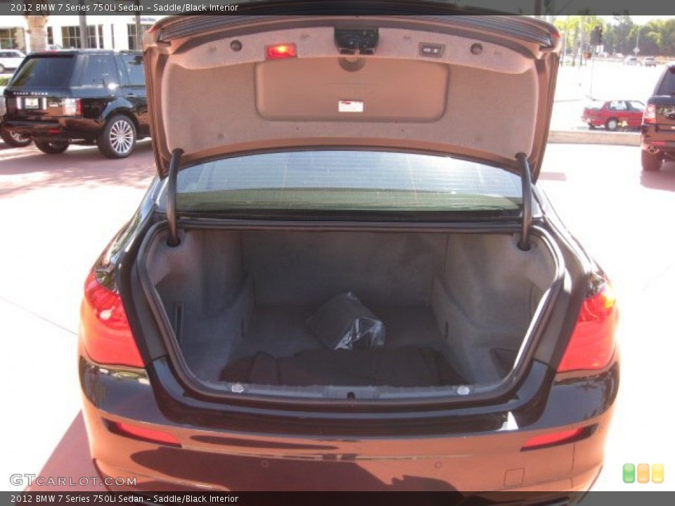 Saddle/Black Interior Trunk for the 2012 BMW 7 Series 750Li Sedan #55076299