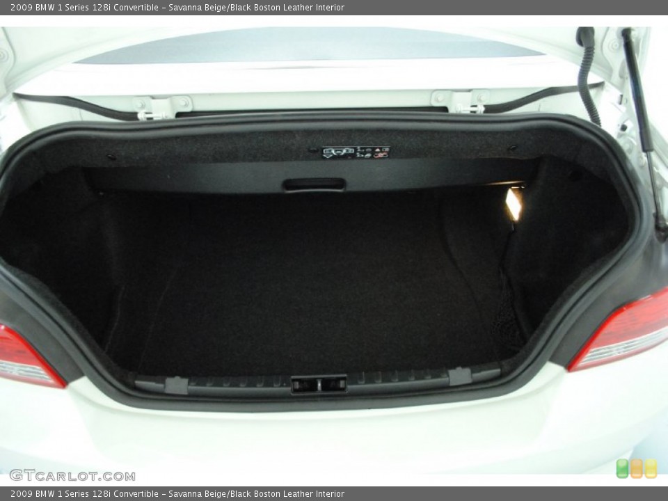 Savanna Beige/Black Boston Leather Interior Trunk for the 2009 BMW 1 Series 128i Convertible #55080274