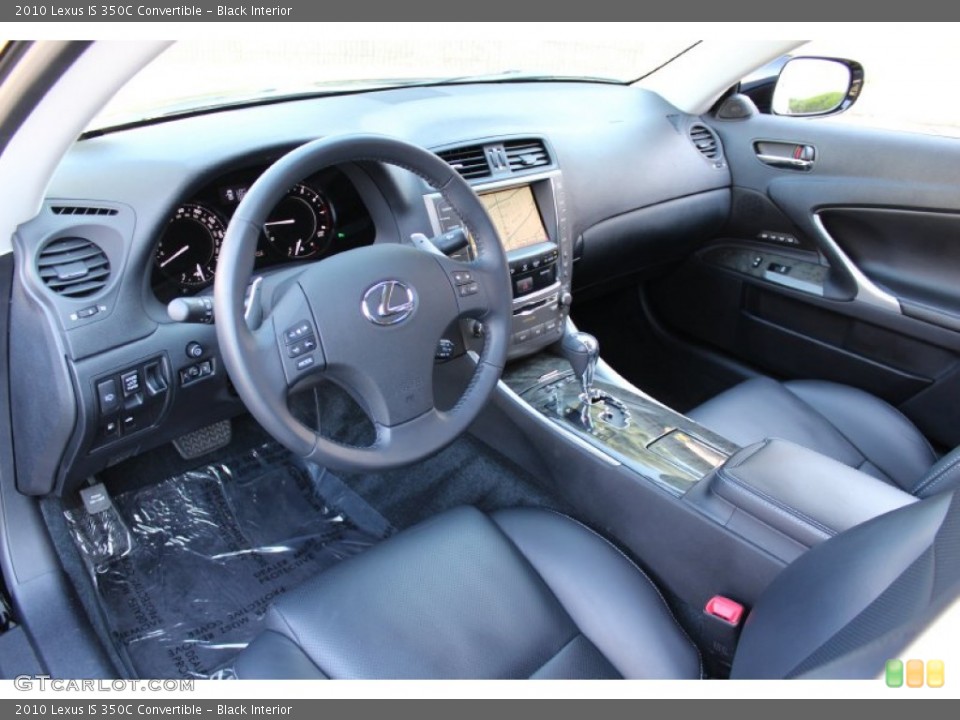 Black Interior Prime Interior for the 2010 Lexus IS 350C Convertible #55082218