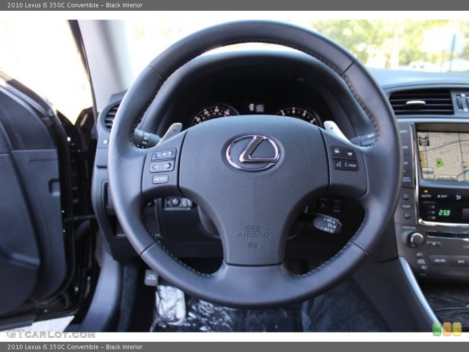 Black Interior Steering Wheel for the 2010 Lexus IS 350C Convertible #55082257