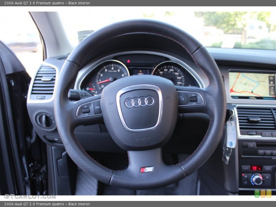 Black Interior Steering Wheel for the 2009 Audi Q7 3.6 Premium quattro #55082530