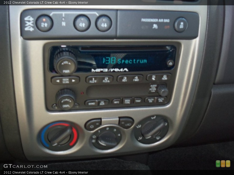 Ebony Interior Controls for the 2012 Chevrolet Colorado LT Crew Cab 4x4 #55086328