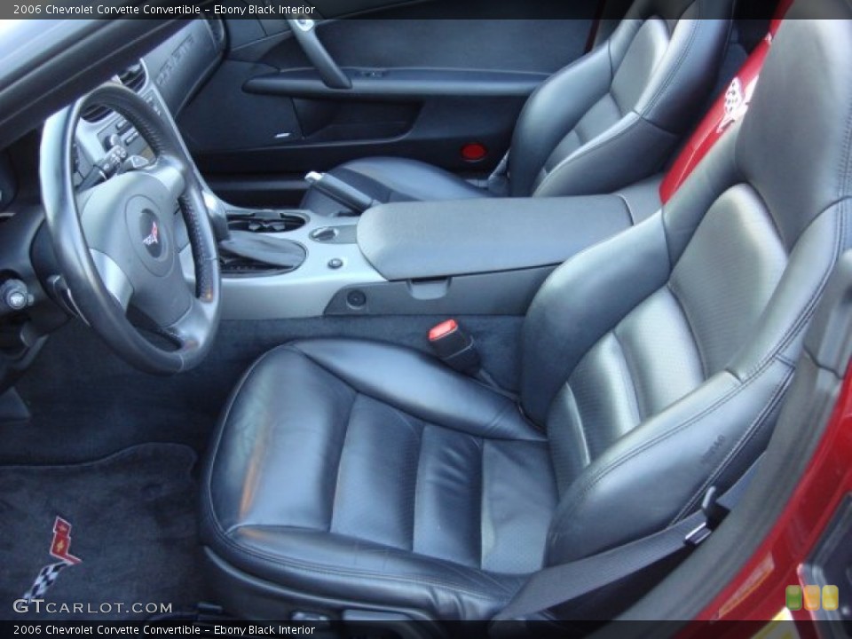 Ebony Black Interior Photo for the 2006 Chevrolet Corvette Convertible #55087345