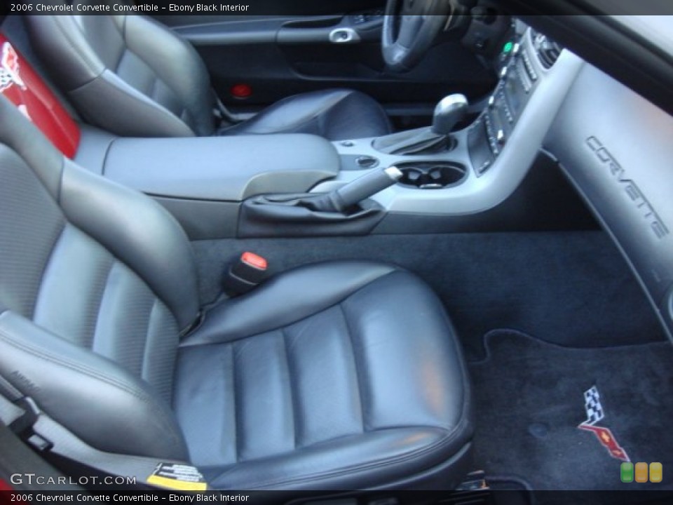 Ebony Black Interior Photo for the 2006 Chevrolet Corvette Convertible #55087354