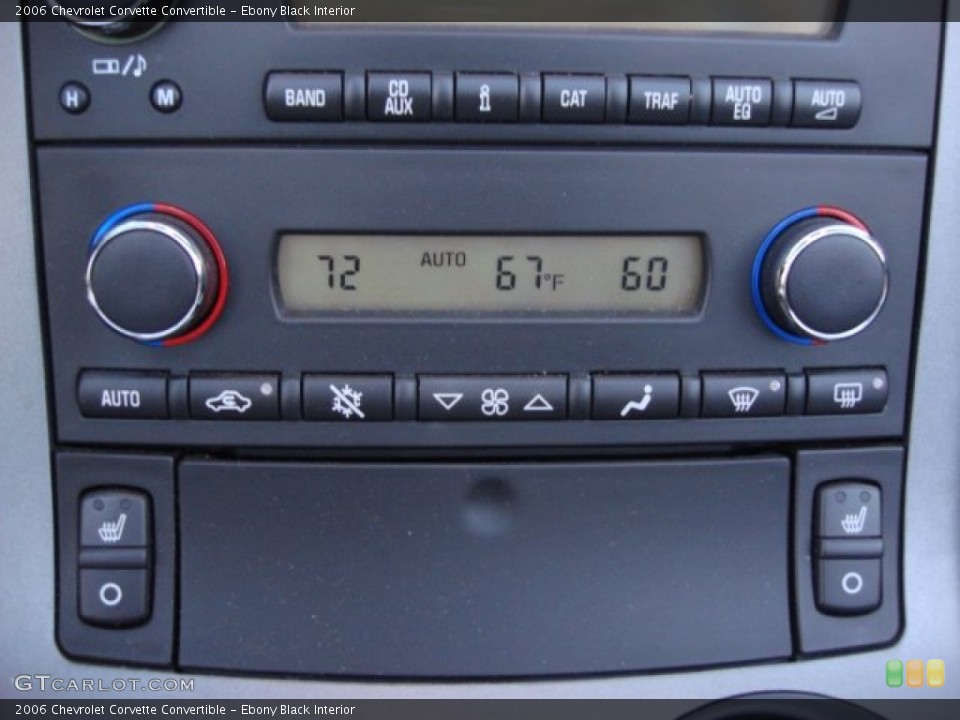 Ebony Black Interior Controls for the 2006 Chevrolet Corvette Convertible #55087399