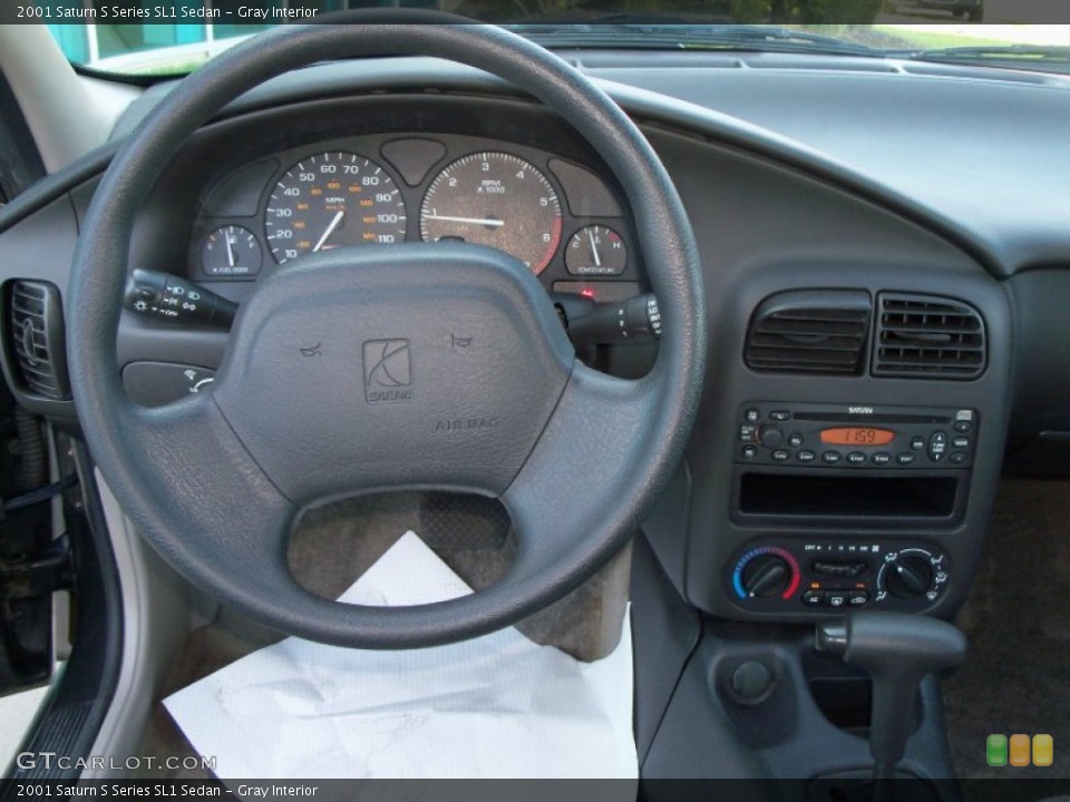 Gray Interior Steering Wheel for the 2001 Saturn S Series SL1 Sedan #55090714