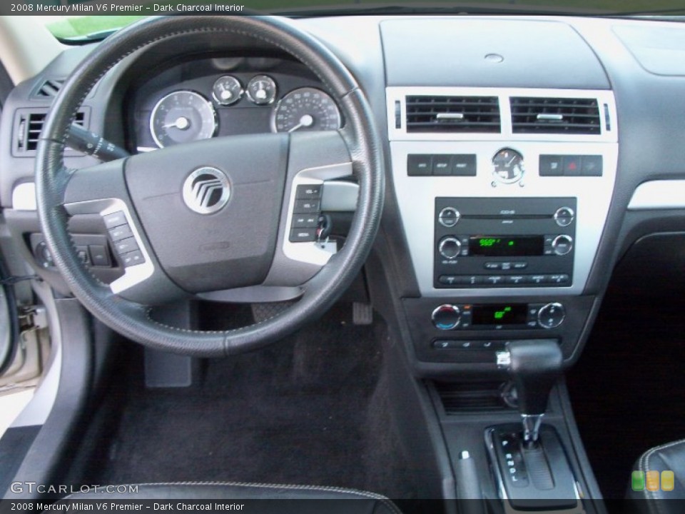 Dark Charcoal Interior Dashboard for the 2008 Mercury Milan V6 Premier #55091960