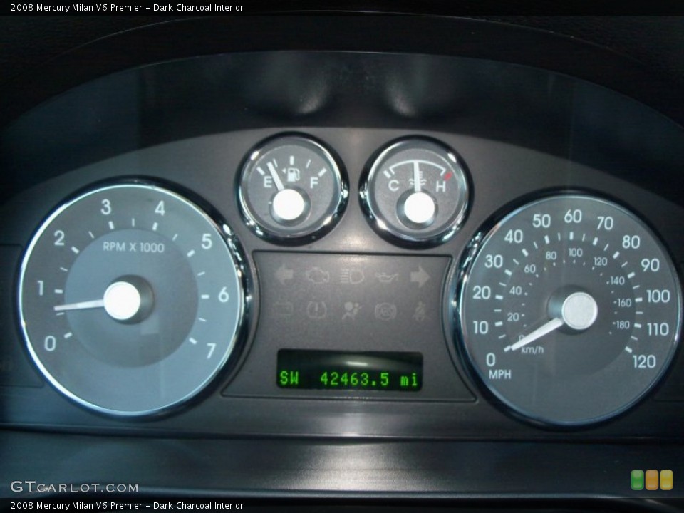 Dark Charcoal Interior Gauges for the 2008 Mercury Milan V6 Premier #55091968