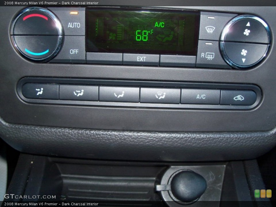 Dark Charcoal Interior Controls for the 2008 Mercury Milan V6 Premier #55091995