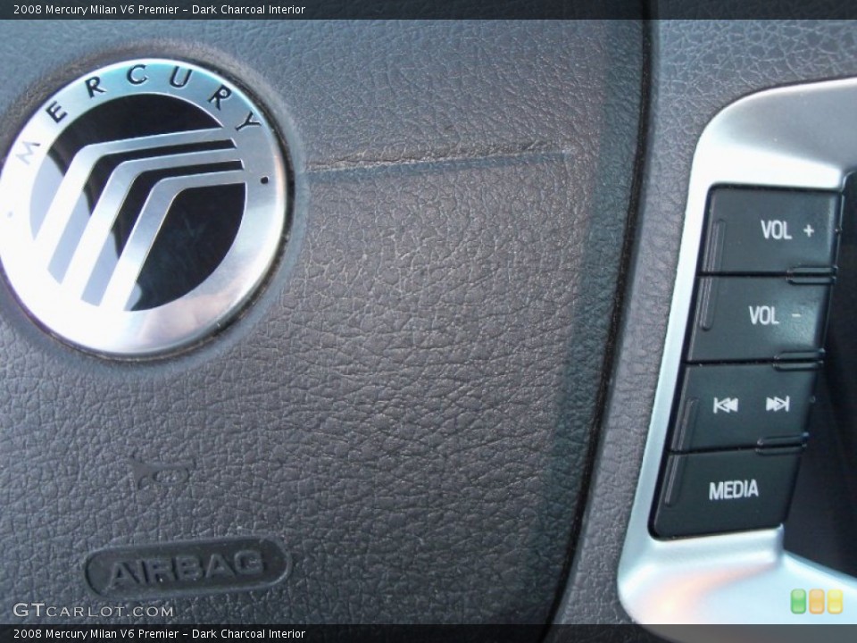 Dark Charcoal Interior Controls for the 2008 Mercury Milan V6 Premier #55092007