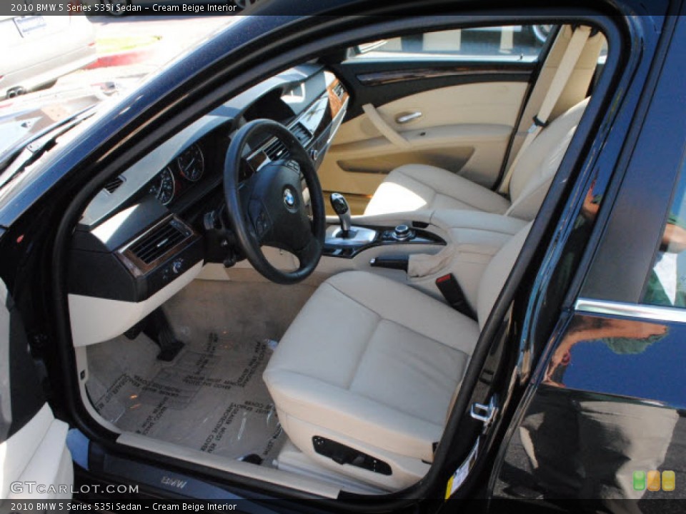 Cream Beige Interior Photo for the 2010 BMW 5 Series 535i Sedan #55100092