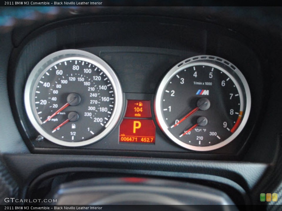 Black Novillo Leather Interior Gauges for the 2011 BMW M3 Convertible #55100608