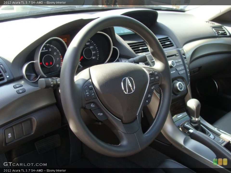 Ebony Interior Steering Wheel for the 2012 Acura TL 3.7 SH-AWD #55103523