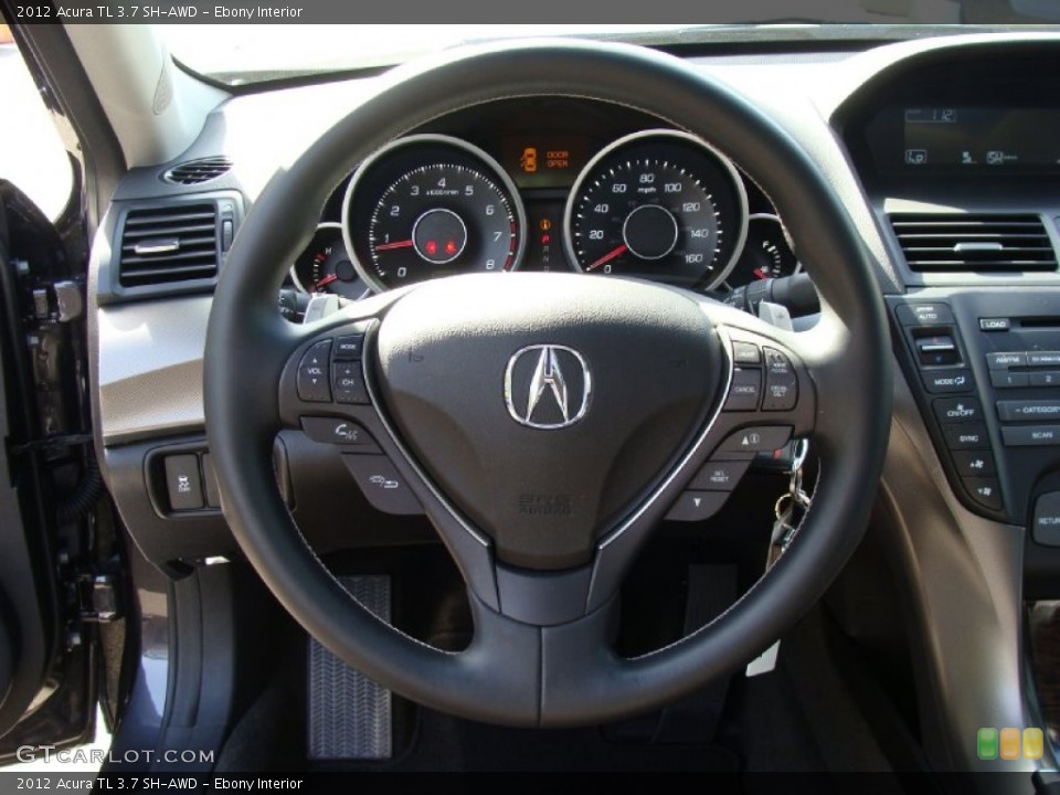 Ebony Interior Steering Wheel for the 2012 Acura TL 3.7 SH-AWD #55103550