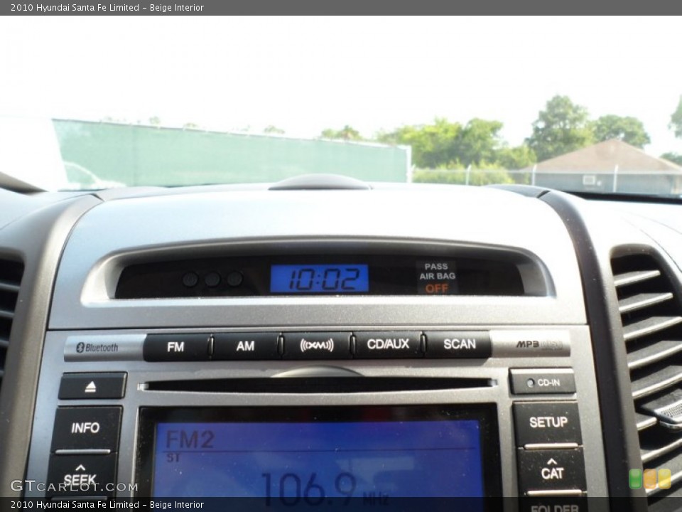 Beige Interior Audio System for the 2010 Hyundai Santa Fe Limited #55106439