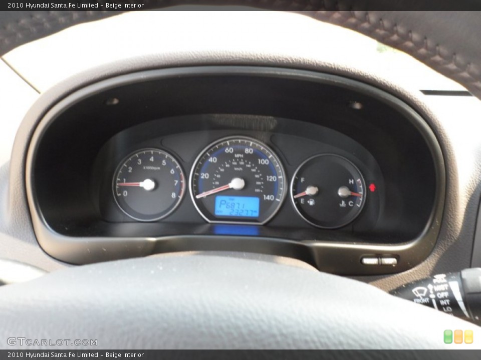 Beige Interior Gauges for the 2010 Hyundai Santa Fe Limited #55106491