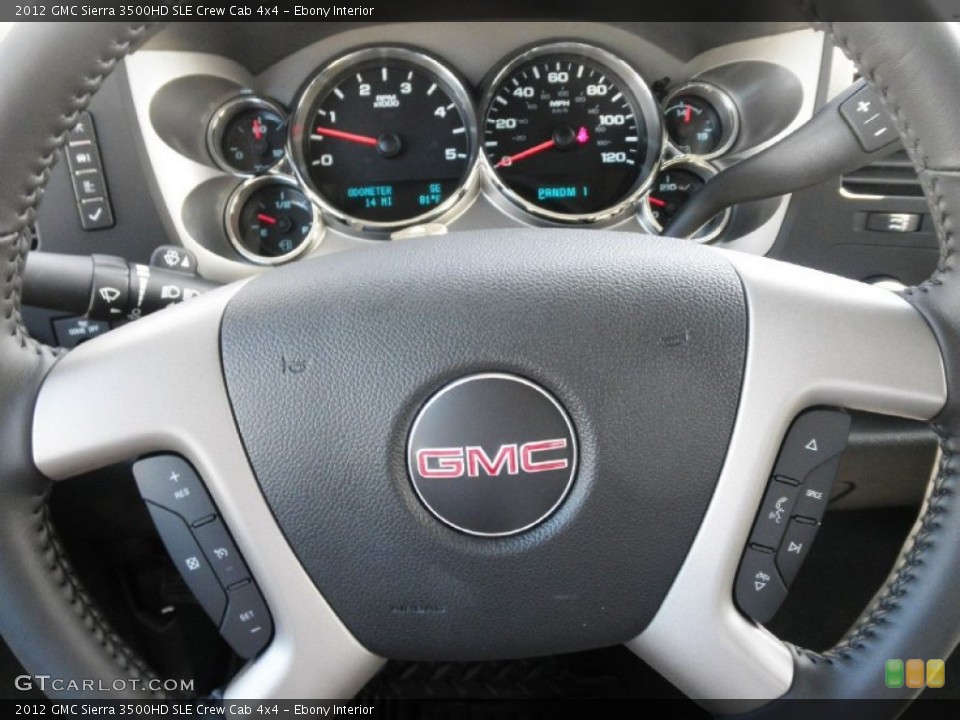 Ebony Interior Steering Wheel for the 2012 GMC Sierra 3500HD SLE Crew Cab 4x4 #55107195