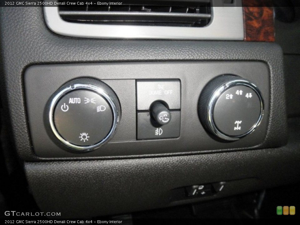Ebony Interior Controls for the 2012 GMC Sierra 2500HD Denali Crew Cab 4x4 #55107426