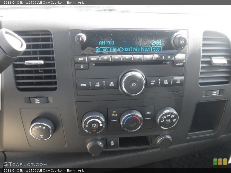 Ebony Interior Controls for the 2012 GMC Sierra 1500 SLE Crew Cab 4x4 #55108479