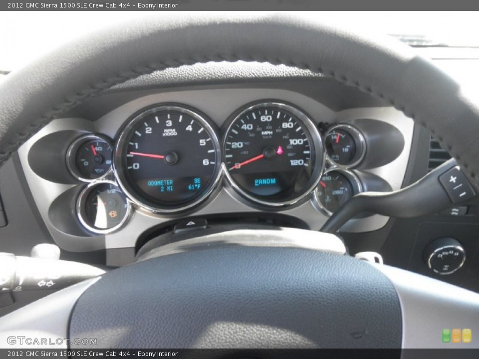 Ebony Interior Gauges for the 2012 GMC Sierra 1500 SLE Crew Cab 4x4 #55108505