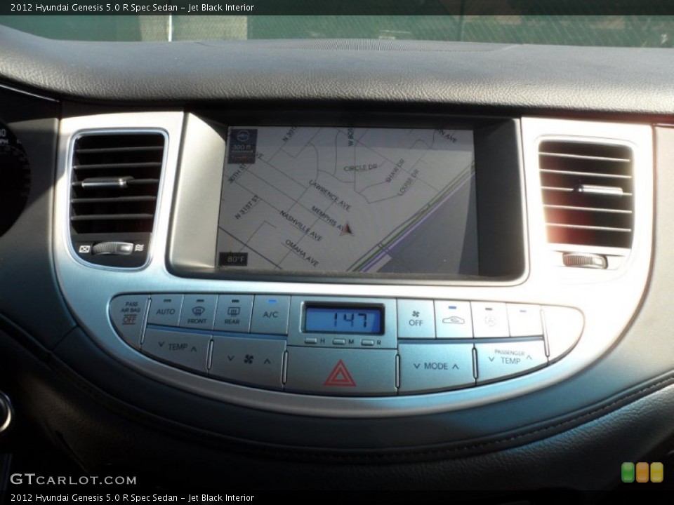 Jet Black Interior Controls for the 2012 Hyundai Genesis 5.0 R Spec Sedan #55109424