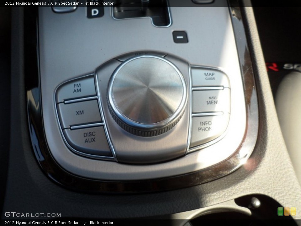 Jet Black Interior Controls for the 2012 Hyundai Genesis 5.0 R Spec Sedan #55109451