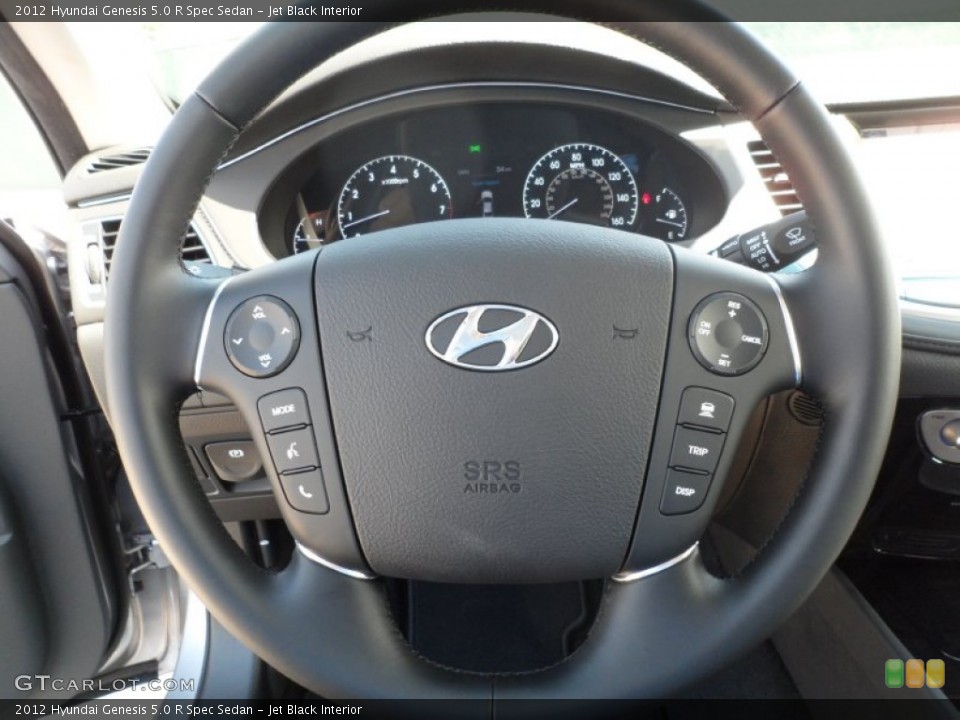 Jet Black Interior Steering Wheel for the 2012 Hyundai Genesis 5.0 R Spec Sedan #55109469