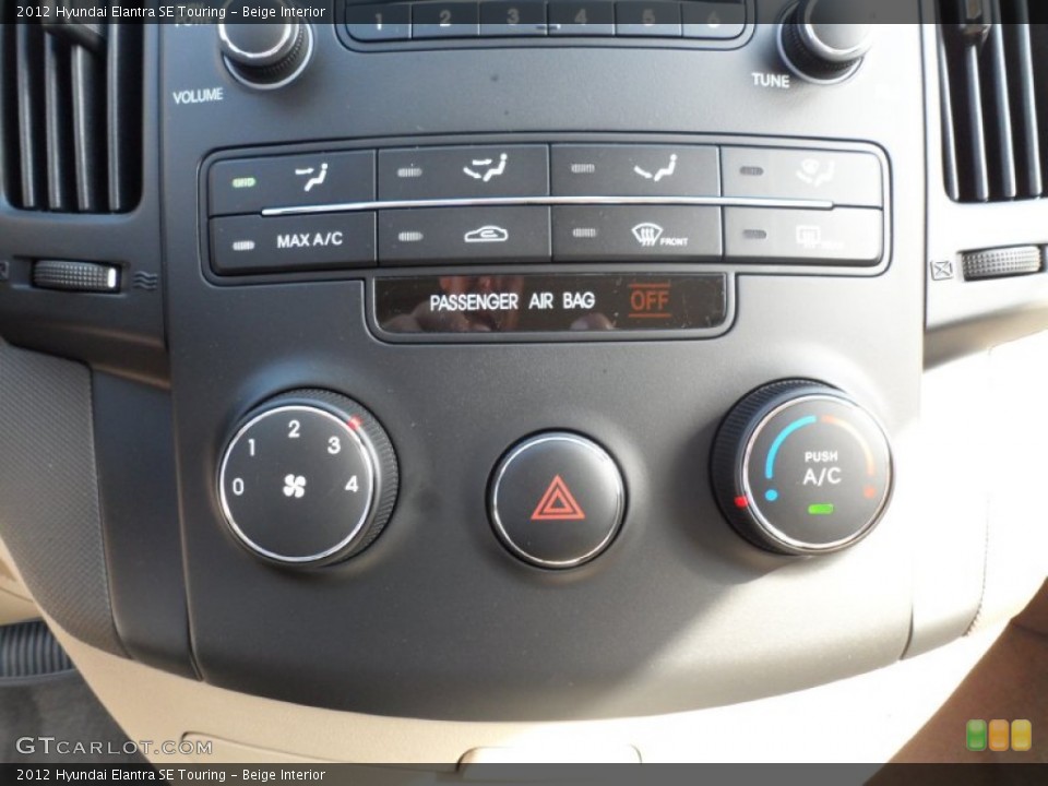 Beige Interior Controls for the 2012 Hyundai Elantra SE Touring #55109786