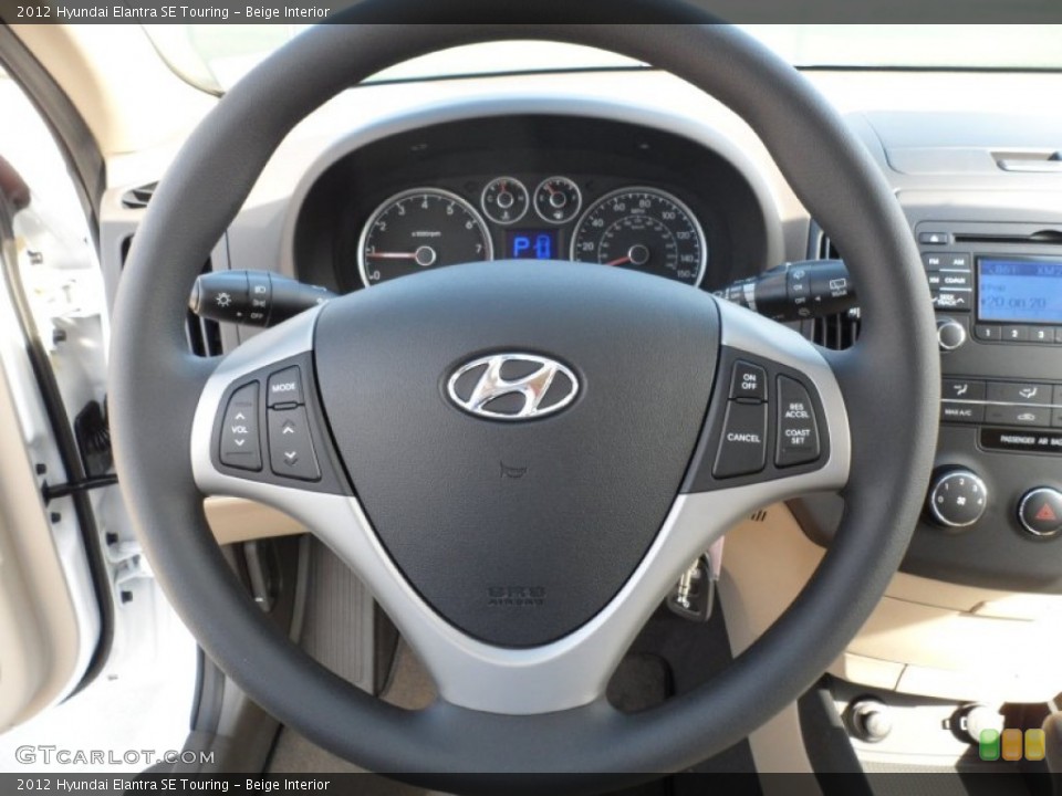 Beige Interior Steering Wheel for the 2012 Hyundai Elantra SE Touring #55109805