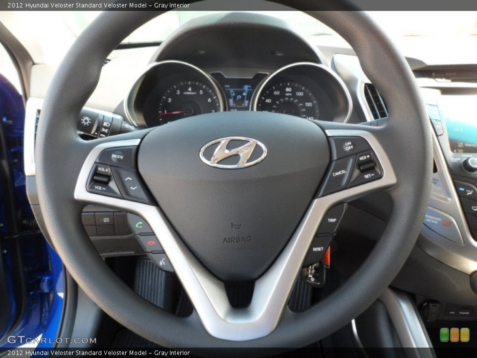 Gray Interior Steering Wheel for the 2012 Hyundai Veloster  #55110099
