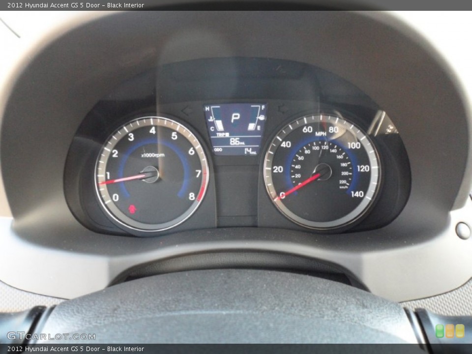 Black Interior Gauges for the 2012 Hyundai Accent GS 5 Door #55111020