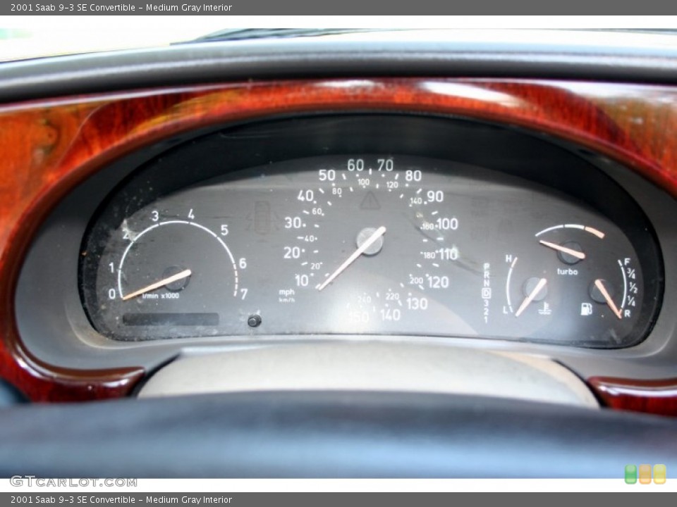 Medium Gray Interior Gauges for the 2001 Saab 9-3 SE Convertible #55113519