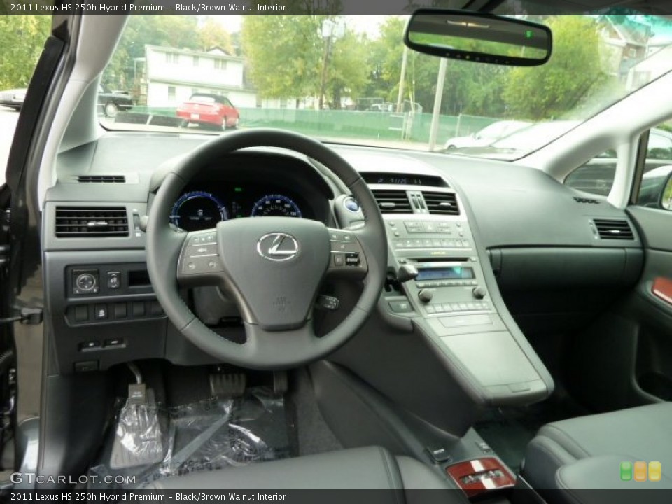 Black/Brown Walnut Interior Dashboard for the 2011 Lexus HS 250h Hybrid Premium #55115601