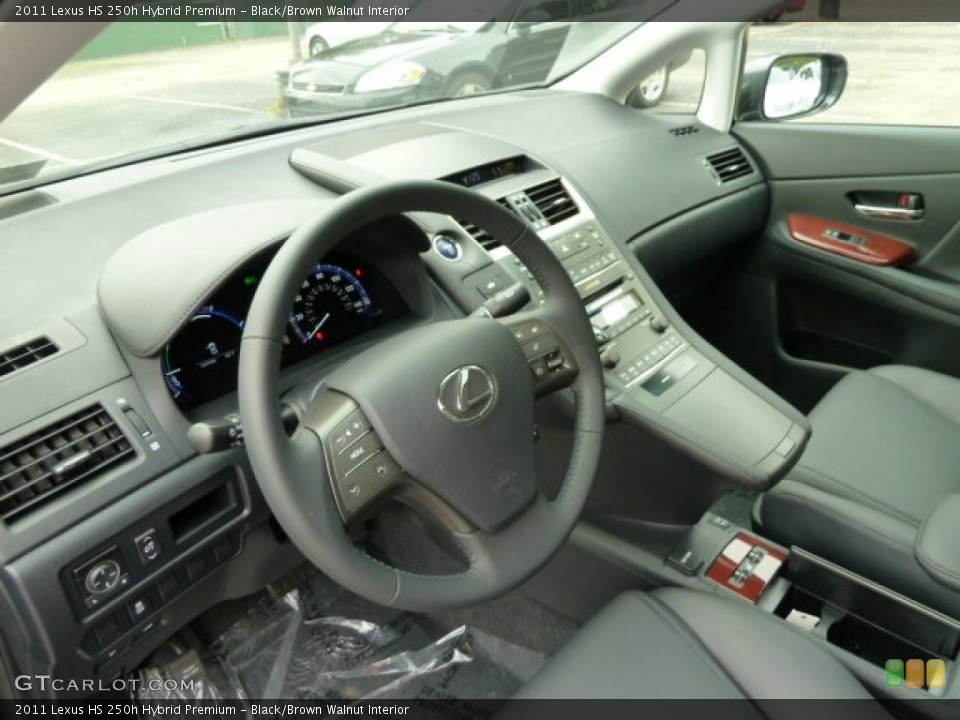 Black/Brown Walnut Interior Photo for the 2011 Lexus HS 250h Hybrid Premium #55115626