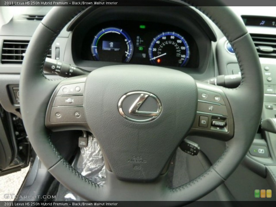 Black/Brown Walnut Interior Steering Wheel for the 2011 Lexus HS 250h Hybrid Premium #55115643